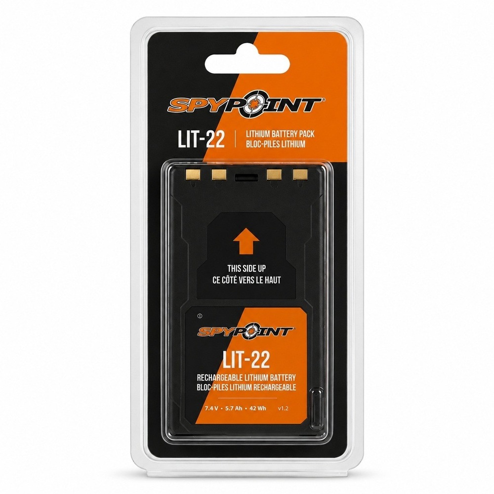 SPYPOINT LIT-22 Trail Camera Battery Pack 7.4V 5.7Ah Lithium New FLEX Series